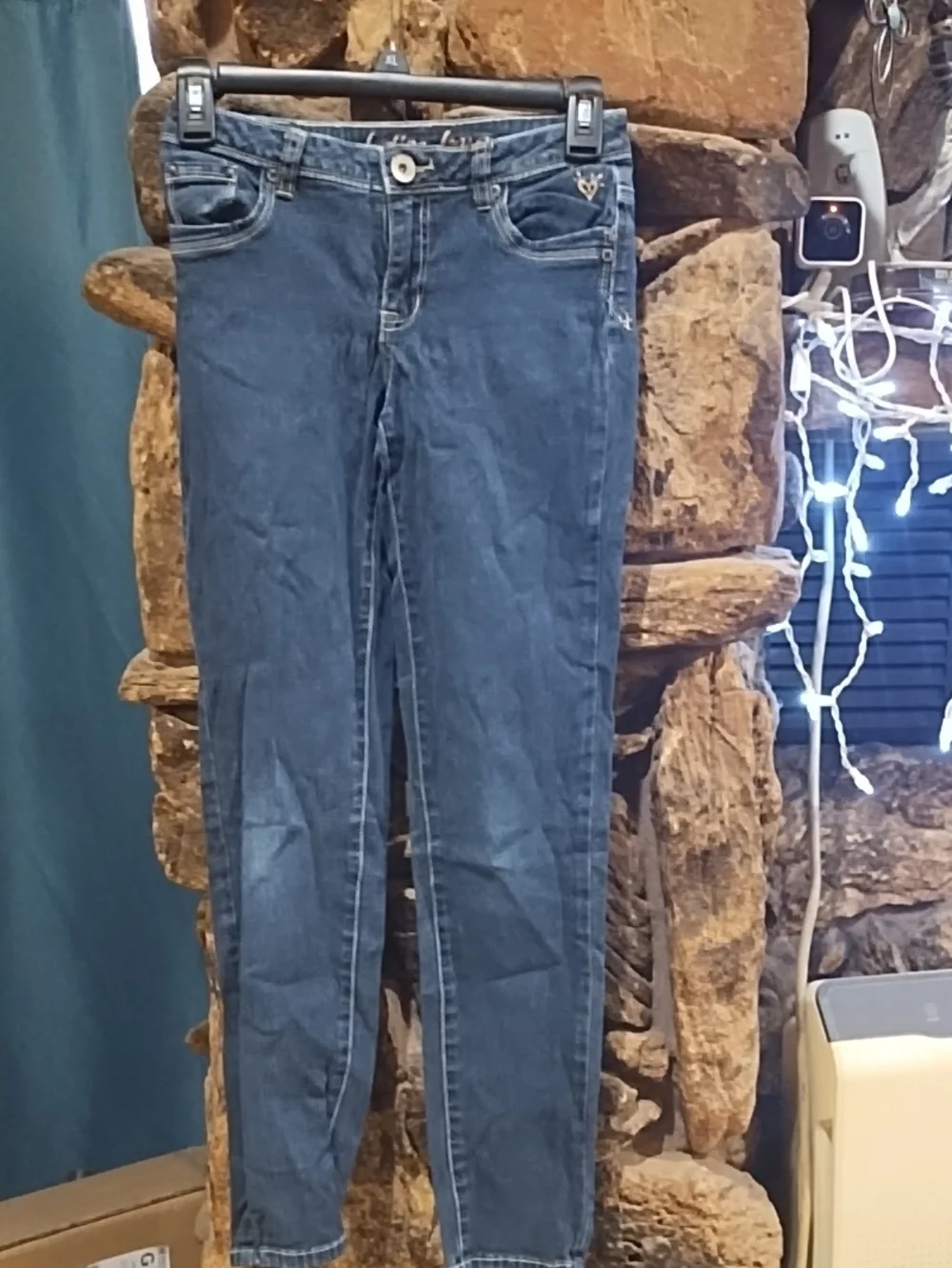 Justice Girls Dark Blue Skinny Jeans